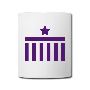 Coffee Mug Brandenburg Gate Star Purple Design