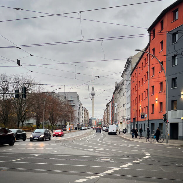 Berlin Brunnenstrasse view to TV-Tower